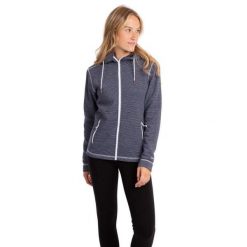 Bluza Polarowa Damska Rootless Stripe Marl AT200. Niebieskie bluzy damskie Trespass, na zimę, l, bez wzorów, z materiału, bez ramiączek, z kapturem. Za 197.99 zł.