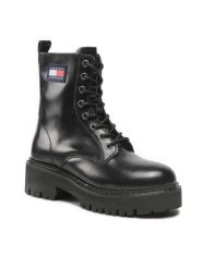 Tommy Jeans Trapery Urban Tommy Jeans Lace Up Boot EN0EN01995 Czarny. Czarne trapery damskie Tommy Jeans, z jeansu, bez zapięcia. Za 499.99 zł.