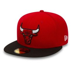 Czapka z daszkiem New Era 59FIFTY NBA Chicago Bulls Fullcap 10861624. Czerwone czapki damskie New Era, bez wzorów, sportowe. Za 147.00 zł.