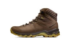 Męskie buty trekkingowe Mammut Mercury IV Mid GTX z nubuku GORE-TEX Vibram. Brązowe trekkingi męskie Mammut, z gore-texu, bez zapięcia. Za 886.70 zł.