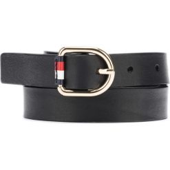 Tommy Hilfiger Corporate Pasek Czarny. Czarne paski damskie Tommy Hilfiger, bez wzorów, z materiału. Za 175.95 zł.