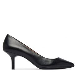Czółenka Geox. Czarne czółenka damskie Geox, bez wzorów, bez obcasa, bez zapięcia. Za 549.99 zł.