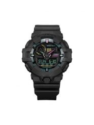 G-Shock Zegarek Multi-Fluorescent Accents GA-700MF-1AER Czarny. Czarne, analogowe zegarki męskie G-Shock, bez wzorów. Za 449.99 zł.