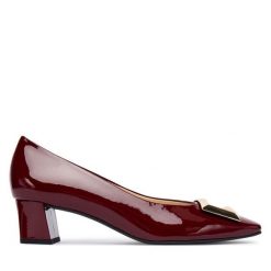 Czółenka HÖGL. Czerwone czółenka damskie HÖGL, bez wzorów, bez obcasa, bez zapięcia. Za 559.99 zł.