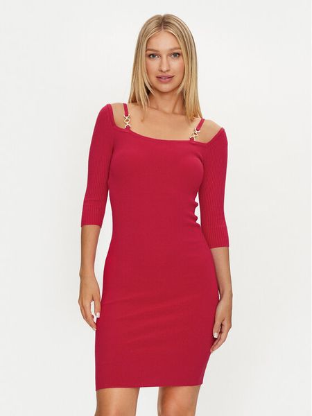Marciano Guess Sukienka koktajlowa 4YGK58 5613Z Różowy Slim Fit. Czerwone sukienki damskie Marciano Guess, z aplikacjami, z wiskozy, wizytowe, bez kołnierzyka, bez ramiączek. Za 539.99 zł.