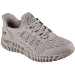 Buty sportowe męskie Skechers Bobs Geo Lite fixed Edge. Szare buty sportowe męskie Skechers, bez wzorów, bez zapięcia, na fitness i siłownię. Za 490.00 zł.