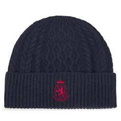 Czapka Tommy Hilfiger. Niebieskie czapki męskie Tommy Hilfiger, na zimę, bez wzorów. Za 259.99 zł.
