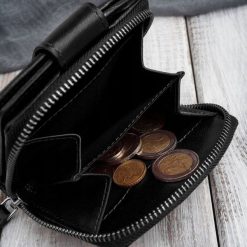 Paolo Peruzzi Portfel damski skórzany mały czarny RFID AL-24-BL. Czarne portfele damskie Paolo Peruzzi. Za 90.71 zł.