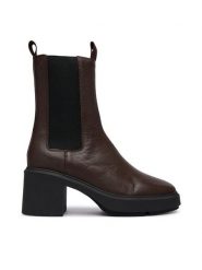Calvin Klein Botki Block Heel Chelsea Boot Lth HW0HW03694 Brązowy ciemny. Brązowe botki damskie Calvin Klein, bez wzorów, ze skóry, bez obcasa, na słupku, bez zapięcia. Za 699.99 zł.