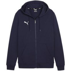Męska Bluza Z Kapturem Team Goal Casual Full Zip. Niebieskie bluzy męskie Puma, m, bez wzorów, casualowe, bez ramiączek, z kapturem. Za 276.99 zł.