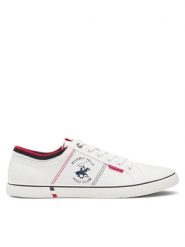 Beverly Hills Polo Club Trampki CEO- JULIO-01 VSS Biały. Białe trampki męskie Beverly Hills Polo Club, bez wzorów, z materiału, bez zapięcia. Za 149.99 zł.