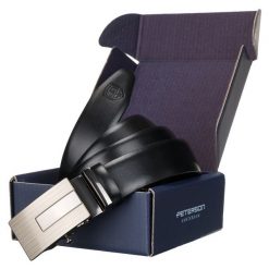 Pasek męski Peterson PTN 2774069 czarny. Czarne paski męskie Peterson, z jeansu, klasyczne. Za 79.99 zł.