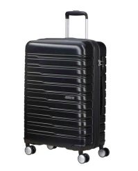 Walizka podróżna American Tourister Flashline Spinner 67 75. Czarne walizki damskie American Tourister, bez wzorów, z materiału. Za 509.99 zł.