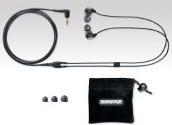 Słuchawki Shure SE112 Gray. Szare słuchawki dokanałowe Shure. Za 264.99 zł.