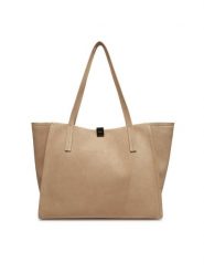 Calvin Klein Torebka Ck Narrate Shopper_Suede K60K612983 Beżowy. Brązowe shopperki damskie Calvin Klein, bez wzorów, ze skóry, bez dodatków. Za 569.99 zł.