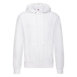 Męska Klasyczna Zwykła Bluza Z Kapturem. Białe bluzy męskie fruit of the loom, m, bez wzorów, klasyczne, bez ramiączek, z kapturem. Za 80.99 zł.