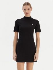 Guess Sukienka codzienna V6RK04 J1314 Czarny Regular Fit. Czarne sukienki damskie Guess, na co dzień, l, z aplikacjami, z bawełny, bez kołnierzyka, bez ramiączek, proste. Za 269.99 zł.