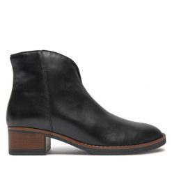 Botki Gabor. Czarne botki damskie Gabor, bez wzorów, bez obcasa, na płaskiej podeszwie, bez zapięcia. Za 549.99 zł.