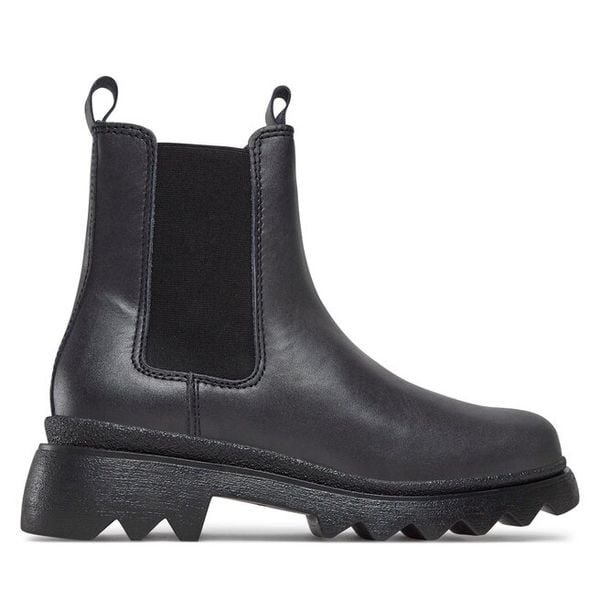 Sztyblety Tamaris. Czarne botki damskie Tamaris, bez wzorów, bez obcasa, na płaskiej podeszwie, bez zapięcia. Za 359.99 zł.