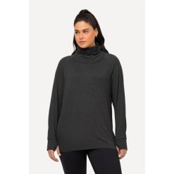 Damskie Sweter Pętla Okrągły dekolt Długi rękaw Bardzo miękki Otwór na kciuk. Czarne swetry nierozpinane damskie Ulla Popken, na zimę, plus size, bez wzorów, z materiału, sportowe, bez kołnierzyka, plus size, bez ramiączek. Za 244.99 zł.