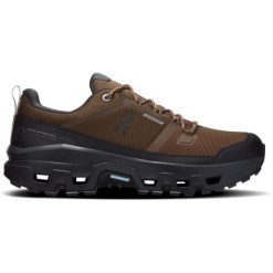 Buty damskie On Cloudrock Low Waterproof. Czarne obuwie trekkingowe damskie On, z gumy, bez zapięcia. Za 909.99 zł.