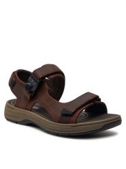 Clarks Sandały Saltway Trail 26176905 Brązowy. Brązowe sandały męskie Clarks, bez wzorów, z materiału, bez zapięcia. Za 339.99 zł.