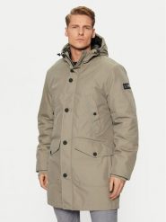 S.Oliver Parka 2150401 Zielony Regular Fit. Zielone parki męskie S.Oliver, l, bez wzorów, z syntetyku, bez kołnierzyka, bez kaptura. Za 409.99 zł.