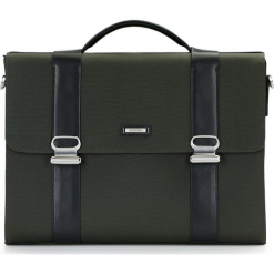 Torba na laptopa. Zielone torby na laptopa damskie Wittchen, bez wzorów, z materiału. W wyprzedaży za 359.90 zł.
