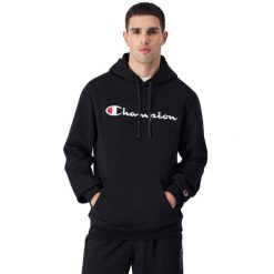 Bluza męska Champion Hooded Sweatshirt 220726. Czarne bluzy męskie Champion, m, bez wzorów, z bawełny, casualowe, bez ramiączek, bez kaptura. Za 369.48 zł.