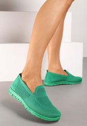 Zielone Tenisówki Dubost. Zielone trampki i tenisówki damskie Born2be, bez wzorów, bez zapięcia. Za 39.99 zł.