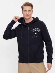 Tommy Hilfiger Bluza Arched Varsity MW0MW33644 Granatowy Regular Fit. Niebieskie bluzy męskie Tommy Hilfiger, m, bez wzorów, z bawełny, bez ramiączek, bez kaptura. Za 329.99 zł.