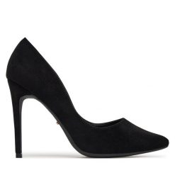 Szpilki DeeZee. Czarne szpilki damskie DeeZee, bez wzorów, bez obcasa, na szpilce, bez zapięcia. Za 139.99 zł.