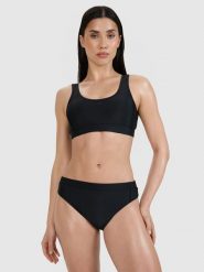 4F Góra od bikini damska - czarna S. Czarne bikini 4F, s, bez wzorów, z elastanu. W wyprzedaży za 59.99 zł.