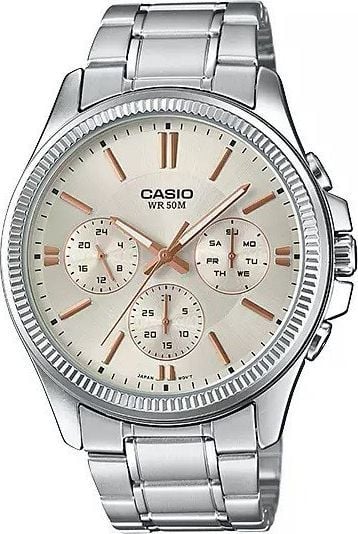 Zegarek Casio ZEGAREK MĘSKI CASIO MTP-1375D 7A2VDF (zd112a). Zegarki męskie Casio, bez wzorów. Za 286.61 zł.