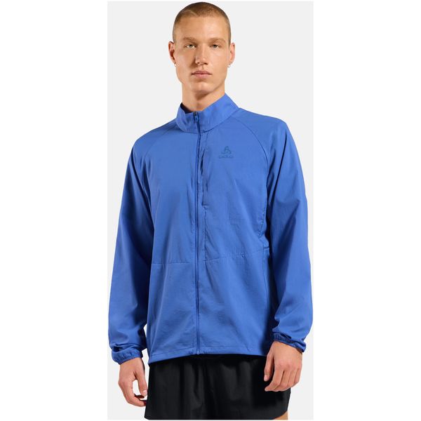 Kurtka męska ODLO Jacket ZEROWEIGHT. Niebieskie kurtki męskie ODLO, l, bez wzorów, z materiału, bez kaptura. Za 549.99 zł.