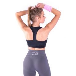 Stanik sportowy damski na siłownię 2skin BARBELL. Czarne bielizna sportowa damska 2SkIN, s, bez wzorów, z elastanu. W wyprzedaży za 39.00 zł.