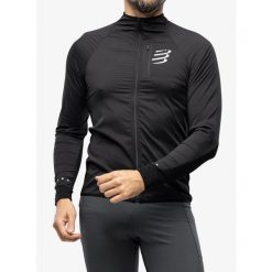 Kurtka przeciwwiatrowa męska Compressport Hurricane Windproof Jacket. Czarne kurtki męskie Compressport, m, bez wzorów, bez kaptura, do biegania. Za 471.99 zł.