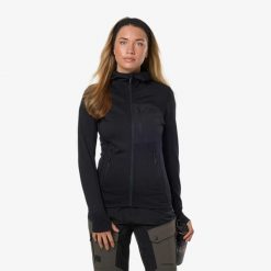 Bluza Z Kapturem Rozpinana Kobieta Oddychający. Zielone bluzy damskie SWEDEMOUNT, s, bez wzorów, z elastanu, klasyczne, bez ramiączek, z kapturem. Za 199.99 zł.