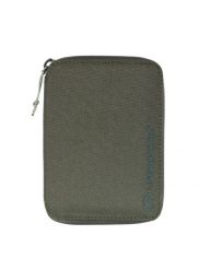 Portfel Lifeventure Recycled RFiD Mini Travel Wallet - olive. Zielone portfele męskie Lifeventure, bez wzorów, z nylonu. Za 115.49 zł.