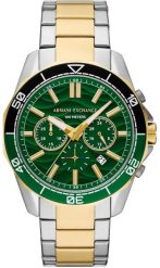 Męski Zegarek Armani Exchange AX1966 Złoto, Srebro i Zieleń. Zielone zegarki męskie Armani Exchange, bez wzorów, srebrne. Za 511.99 zł.