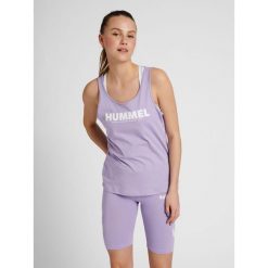 Damski tank top Hummel Legacy. Czerwone topy damskie Hummel, xs, bez wzorów, klasyczne, bez kołnierzyka, bez ramiączek. Za 93.50 zł.