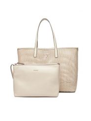Guess Torebka Brigitta HWWZ72 06240 Écru. Shopperki damskie Guess, z aplikacjami, ze skóry, bez dodatków. Za 579.99 zł.