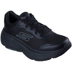 Buty sportowe damskie Skechers Max Cushioning Endea. Czarne obuwie sportowe damskie Skechers, bez wzorów, z syntetyku, bez zapięcia, na fitness i siłownię. Za 490.00 zł.