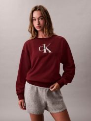 Calvin Klein Jeans Bluza Kobiety Bawełna czerwony, S. Czerwone bluzy damskie Calvin Klein Jeans, s, bez wzorów, z bawełny, bez ramiączek, bez kaptura. Za 229.95 zł.