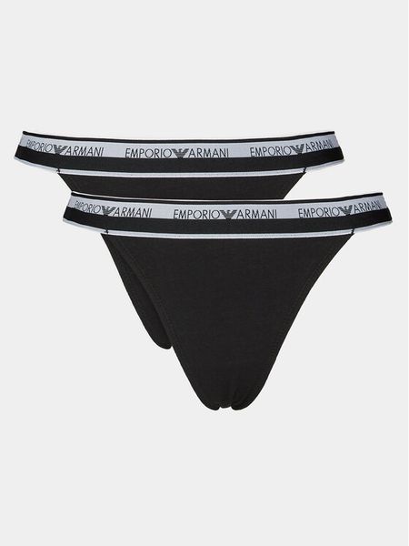 Emporio Armani Underwear Komplet stringów 164522 4R227 00020 Czarny. Czarne majtki damskie Emporio Armani Underwear, z bawełny. Za 109.99 zł.