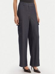 Guess Spodnie materiałowe W6RB65 WL842 Granatowy Regular Fit. Niebieskie spodnie materiałowe damskie Guess, z aplikacjami, z materiału. Za 479.99 zł.