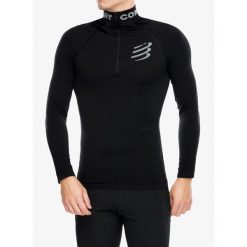 Bluza termoaktywna unisex Compressport 3D Thermo HZ LS Top. Czarne bluzy damskie Compressport, xl, bez wzorów, sportowe, bez ramiączek, bez kaptura. Za 471.99 zł.