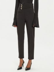 Rinascimento Spodnie materiałowe CFC0119756003 Czarny Slim Fit. Czarne spodnie materiałowe damskie Rinascimento, bez wzorów, z materiału. Za 279.99 zł.