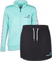 Kangaroos Zestaw sportowy czarna spódnica i zielona bluza r. M. Czarne bluzy damskie KangaRoos, m, bez wzorów, z dresówki, sportowe, bez ramiączek, bez kaptura. Za 45.10 zł.