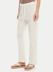 Roxy Spodnie materiałowe ERJX603437 Écru Regular Fit. Spodnie materiałowe damskie Roxy, bez wzorów, z bawełny. Za 169.99 zł.